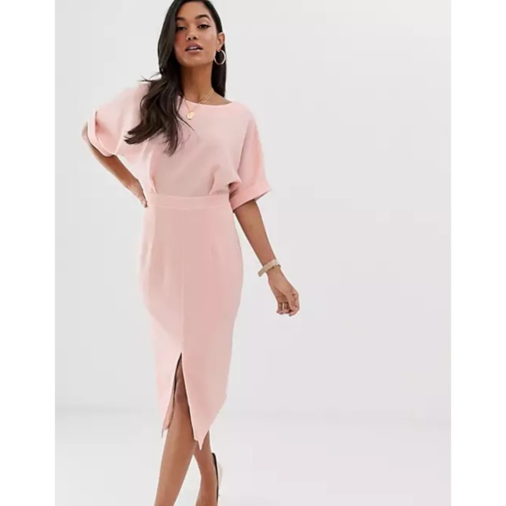New Asos wiggle blush mini dress Sz 8